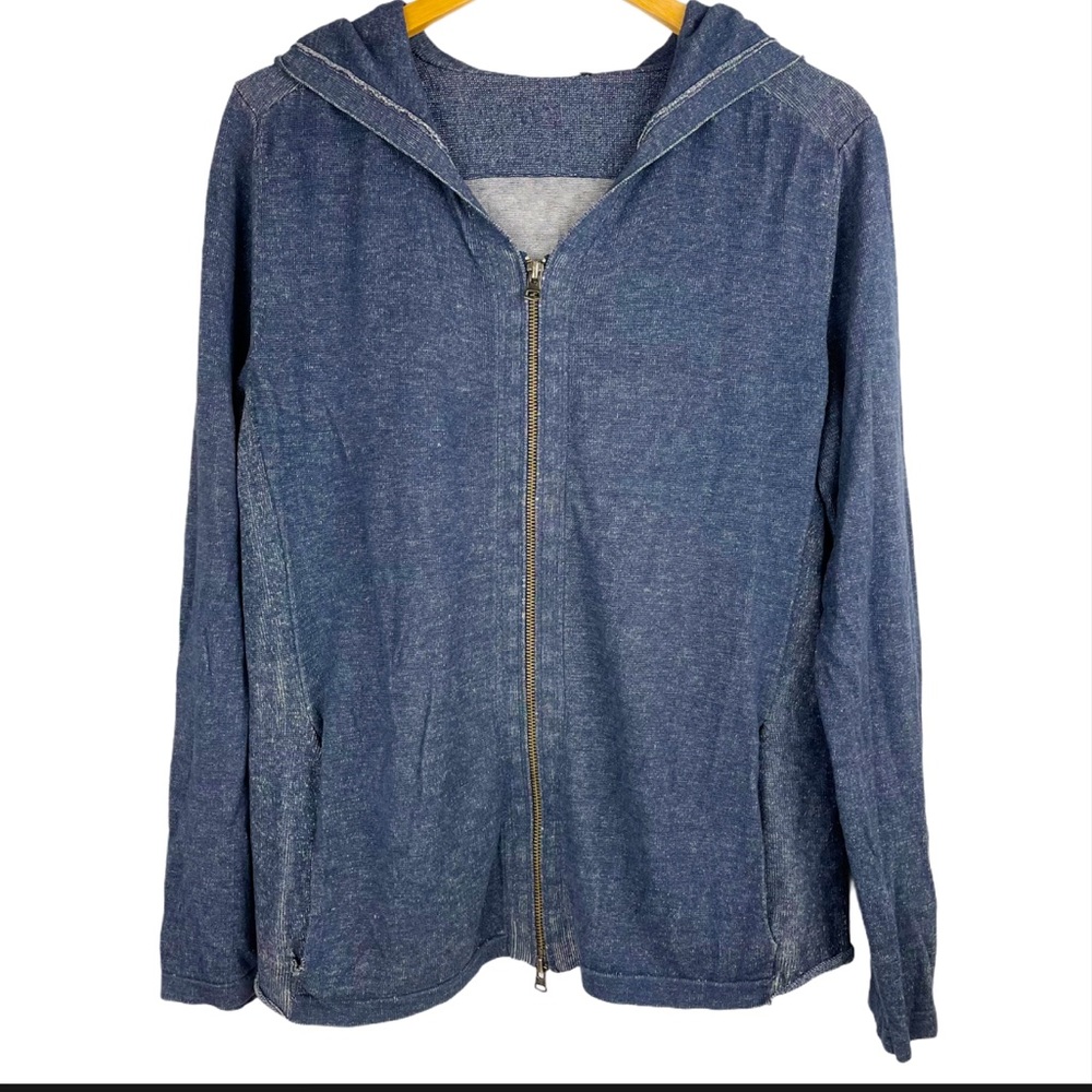 Theory Cotton Viscose Zip Up Jacket Lightweight Casual